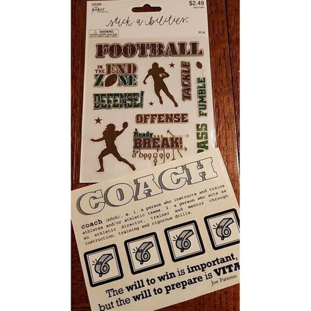 3 Sheets Football Sports Planner Stickers Papercraft  DIY Crafts Envelope Seals‎